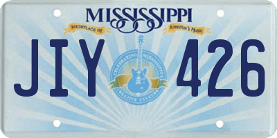 MS license plate JIY426