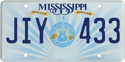 MS license plate JIY433