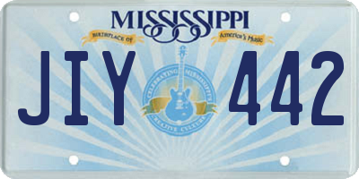 MS license plate JIY442