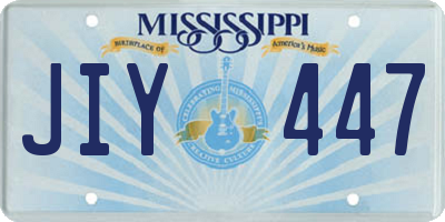MS license plate JIY447