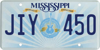 MS license plate JIY450
