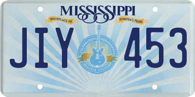 MS license plate JIY453