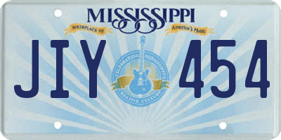 MS license plate JIY454