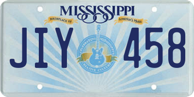 MS license plate JIY458