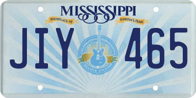 MS license plate JIY465