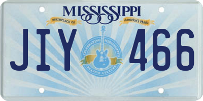 MS license plate JIY466