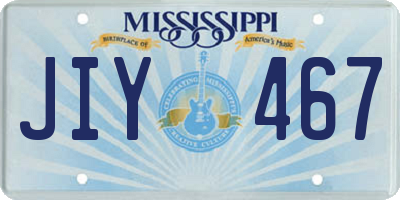 MS license plate JIY467