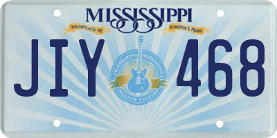 MS license plate JIY468