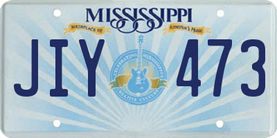 MS license plate JIY473