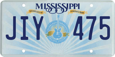 MS license plate JIY475