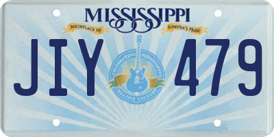 MS license plate JIY479