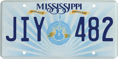 MS license plate JIY482