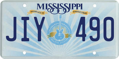 MS license plate JIY490