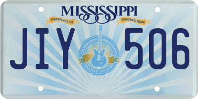 MS license plate JIY506