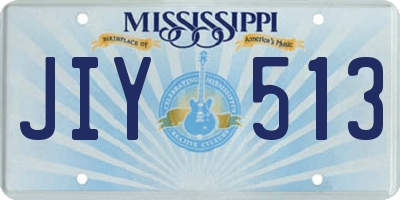 MS license plate JIY513
