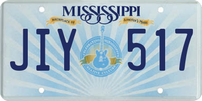 MS license plate JIY517
