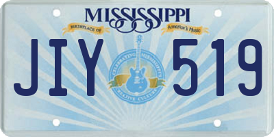 MS license plate JIY519