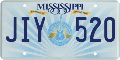 MS license plate JIY520
