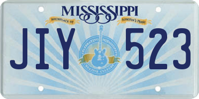 MS license plate JIY523