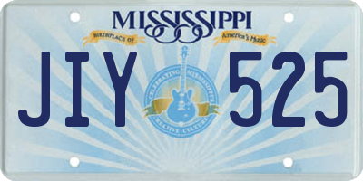 MS license plate JIY525