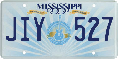 MS license plate JIY527