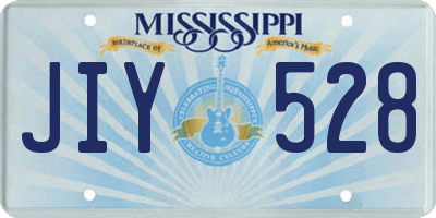 MS license plate JIY528