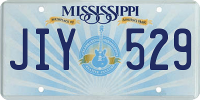 MS license plate JIY529