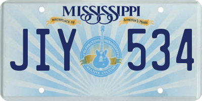 MS license plate JIY534