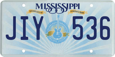 MS license plate JIY536