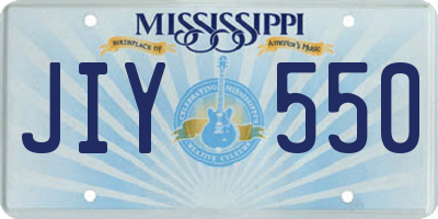 MS license plate JIY550