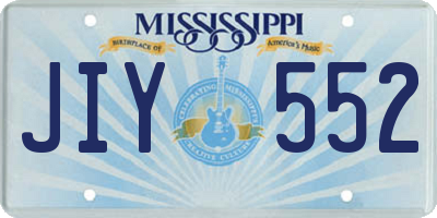 MS license plate JIY552