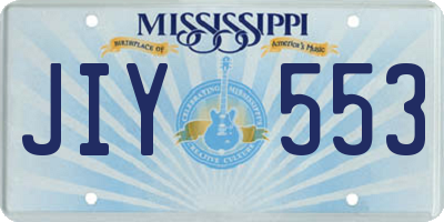 MS license plate JIY553