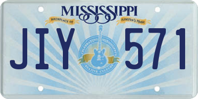 MS license plate JIY571
