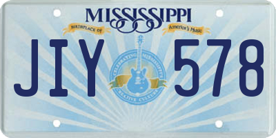 MS license plate JIY578