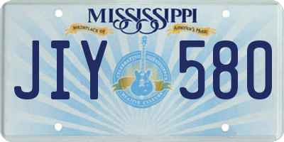 MS license plate JIY580