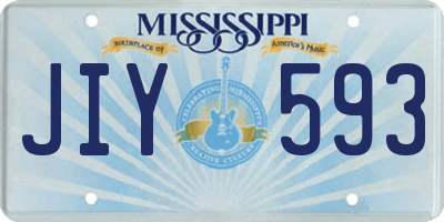 MS license plate JIY593