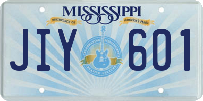 MS license plate JIY601
