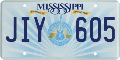 MS license plate JIY605