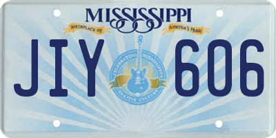 MS license plate JIY606