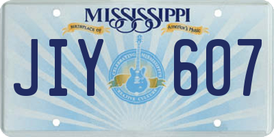 MS license plate JIY607