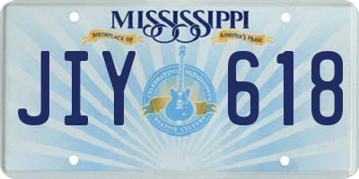 MS license plate JIY618