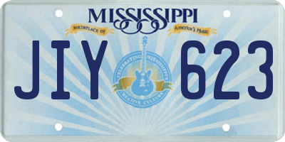 MS license plate JIY623