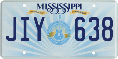 MS license plate JIY638