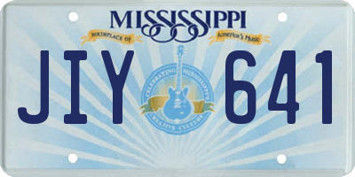 MS license plate JIY641