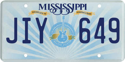 MS license plate JIY649