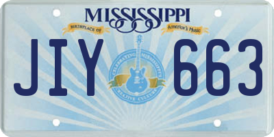 MS license plate JIY663
