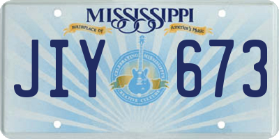 MS license plate JIY673