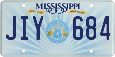 MS license plate JIY684
