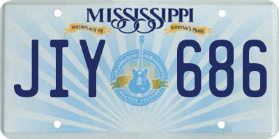 MS license plate JIY686