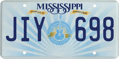 MS license plate JIY698